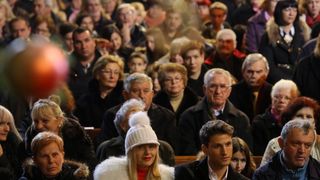 25.12.2013., Zadar – Svecanu misu polnocku povodom rodjenja Isusa Krista u katedrali svete Stosije predvodio je nadbiskup Zelimir Puljic. Photo: Filip Brala/PIXSELL 25.12.2013., Zadar – Svecanu misu polnocku povodom rodjenja Isusa Krista u katedrali svete Stosije predvodio je nadbiskup Zelimir Puljic. Photo: Filip Brala/PIXSELL