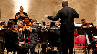 Hrvatska komorna filharmonija, Mak Grgić i Franko Božac u crkvi Sv. Donata, foto: L. Banić