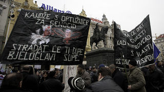 Zadarski branitelji na prosvjedu u Zagrebu 26. veljace 2011, Foto: Leo Banic Zadarski branitelji na prosvjedu u Zagrebu 26. veljace 2011, Foto: Leo Banic