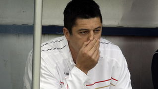 Varazdin, 080510.
Na gradskom stadionu u Varazdinu igra se 29. kolo prve HNL izmedju Varteksa i Zadra.
Na slici: trener Zadra Dalibor Zebic.
Foto: Zeljko Hajdinjak / CROPIX