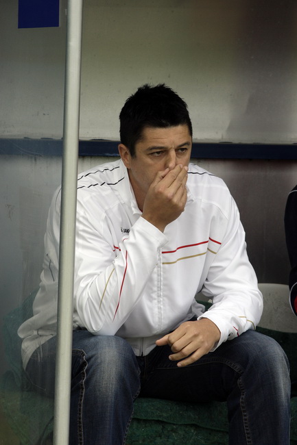 Varazdin, 080510.
Na gradskom stadionu u Varazdinu igra se 29. kolo prve HNL izmedju Varteksa i Zadra.
Na slici: trener Zadra Dalibor Zebic.
Foto: Zeljko Hajdinjak / CROPIX