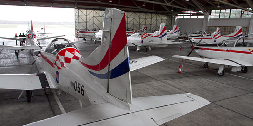 Eskadrila aviona 93. ZB Zemunik, Pilatus PC-9, foto: Leo Banić Eskadrila aviona 93. ZB Zemunik, Pilatus PC-9, foto: Leo Banić