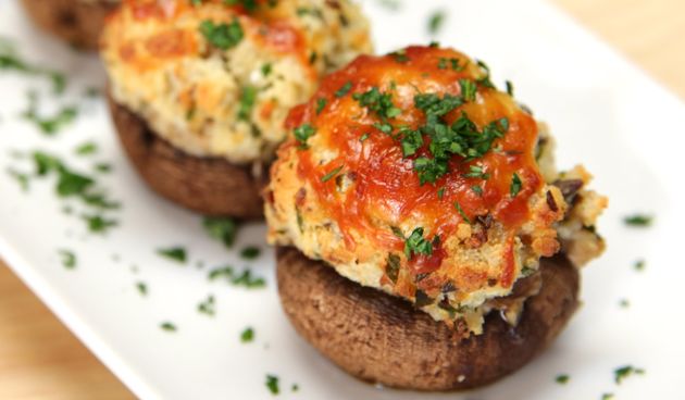 Zapecite gljive punjene sirom