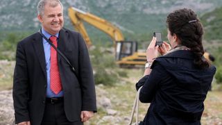 U opcini Jasenice zapoceli su pripremni radovi za podizanje vjetroelektrane. Projekt je predstavio nacelnik Martin Baricevic. Photo: Dino Stanin/PIXSELL U opcini Jasenice zapoceli su pripremni radovi za podizanje vjetroelektrane. Projekt je predstavio nacelnik Martin Baricevic. Photo: Dino Stanin/PIXSELL