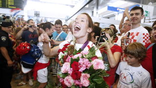Zagreb, 130812.
Pleso.
Povratak Hrvatske olimpijske delegacije u Zagreb sa Olimpijskih igara u Londonu.
Na fotografiji: Lucija Zaninovic.
Foto: Goran Mehkek / CROPIX Zagreb, 130812.
Pleso.
Povratak Hrvatske olimpijske delegacije u Zagreb sa Olimpijskih igara u Londonu.
Na fotografiji: Lucija Zaninovic.
Foto: Goran Mehkek / CROPIX