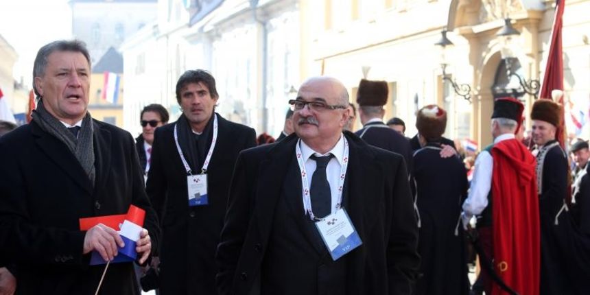 Zagreb – Dolazak uzvanika na svecanu inauguraciju Kolinde Grabar-Kitarovic. Zdravko Mamic, Zoran Mamic, Ivan Cermak. Photo: Davor Puklavec/PIXSELL