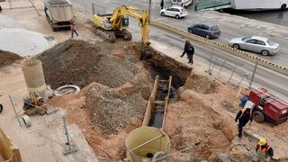 Radovi na izgradnji kanalizacijskog sustava na Liburnskoj obali. Photo: Dino Stanin/PIXSELL