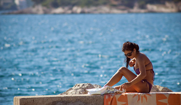 Nedjeljno kupanje u Biogradu na moru (foto:Saša Čuka)