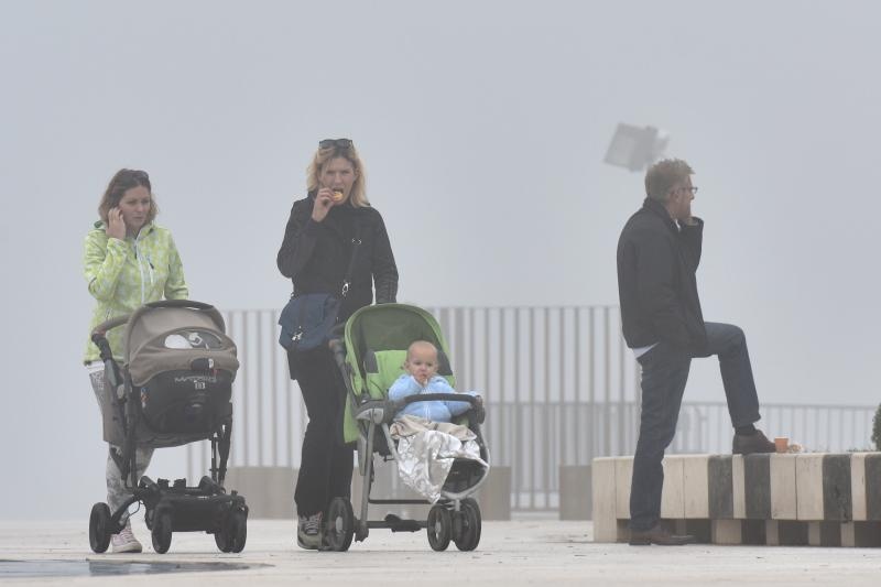 Zadar već treći dan okovan gustom maglom. Foto: Dino Stanin/Pixsell