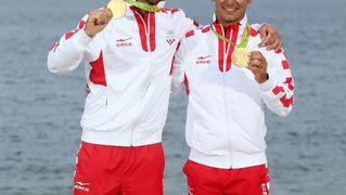 Rioe de Janeiro. Olimpijski prvaci u klasi 470, Šime Fantela i Igor Marenić. Photo. Igor Kralj/PIXSELL Rioe de Janeiro. Olimpijski prvaci u klasi 470, Šime Fantela i Igor Marenić. Photo. Igor Kralj/PIXSELL