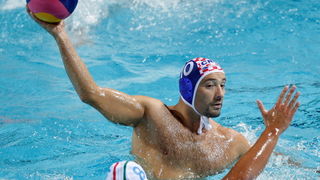 Zagreb, 050910.
Bazen Mladost na Savi.
29. Europsko prvenstvo u vaterpolu.
Hrvatska – Italija
Na fotografiji: kapetan Samir Barac.
Foto: Ronald Gorsic / CROPIX