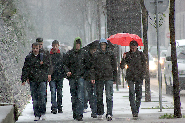 Snijeg u Zadru, 17. prosinca 2009, Foto: Saša Čuka