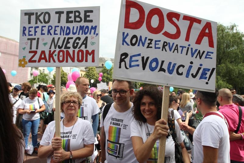 Održan je XV Zagreb Pride pod motom Još Hrvatska ni propala. Photo: PIXSELL Održan je XV Zagreb Pride pod motom Još Hrvatska ni propala. Photo: PIXSELL