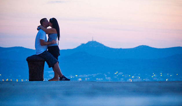 Večernji đir po rivi 11. rujna 2012., ljubav, poljubac, romantika (foto:Saša Čuka)