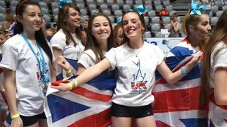 Zadar – U dvorani Krese Cosica na Visnjiku otvoreno je Europsko prvenstvo navijacica “European cheerleading championships 2015”. Danas i sutra svoje ce plesno akrobatske vjestine pokazati vise od 1500 natjecateljica. Photo: Dino Stanin/PIXSELL Zadar – U dvorani Krese Cosica na Visnjiku otvoreno je Europsko prvenstvo navijacica “European cheerleading championships 2015”. Danas i sutra svoje ce plesno akrobatske vjestine pokazati vise od 1500 natjecateljica. Photo: Dino Stanin/PIXSELL