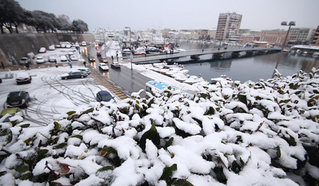 Snijeg u Zadru 3. veljače 2012, Foto: Saša Čuka