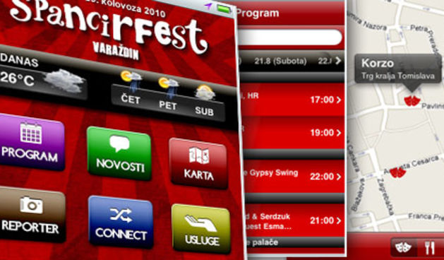 Špancirfest iPhone aplikacija, Foto: eVarazdin.hr