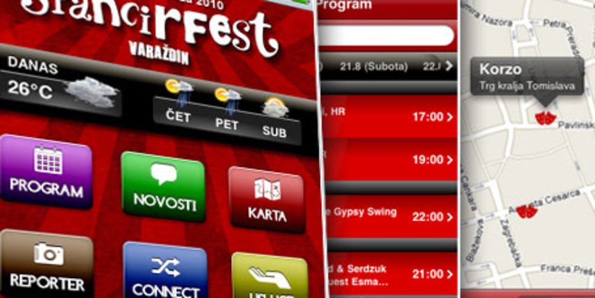 Špancirfest iPhone aplikacija, Foto: eVarazdin.hr
