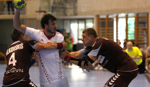15.06.2013., Umag – Kvalifikacije za europsko rukometno prvenstvo 2014. koje ce se odrzati u Danskoj, Hrvatska – Latvija. Domagoj Duvnjak. Photo: Goran Kovacic/PIXSELL