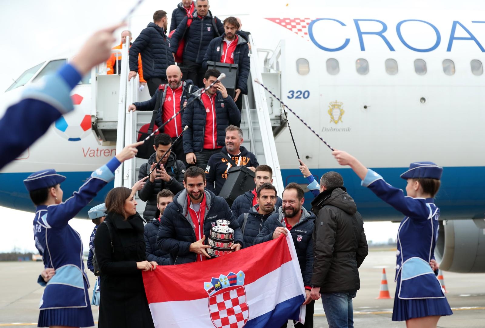 Davis Cup reprezentativci se vratili u Hrvatsku