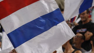 Bukurest, 260810.
Gradski stadion.
Uzvratna utakmica cetvrtog kola kvalifikacija za Europsku ligu izmedju Uniree i Hajduka.
Na fotografiji: Torcida.
Foto: Ante Cizmic / CROPIX