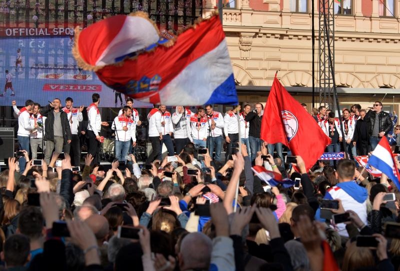 Brončani kauboji svečano dočekani na Trgu bana Josipa Jelačića. Foto: Goran Stanzl/PIXSELL