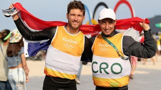 Rioe de Janeiro. Olimpijski prvaci u klasi 470, Šime Fantela i Igor Marenić. Photo. Igor Kralj/PIXSELL Rioe de Janeiro. Olimpijski prvaci u klasi 470, Šime Fantela i Igor Marenić. Photo. Igor Kralj/PIXSELL