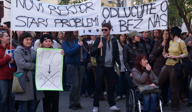 Studentski prosvjed, Zadar 5.12.2007.