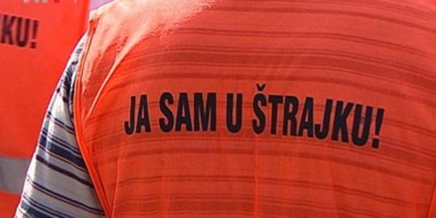 Prosvjed radnika Dine Petrokemije, foto: HRT Prosvjed radnika Dine Petrokemije, foto: HRT