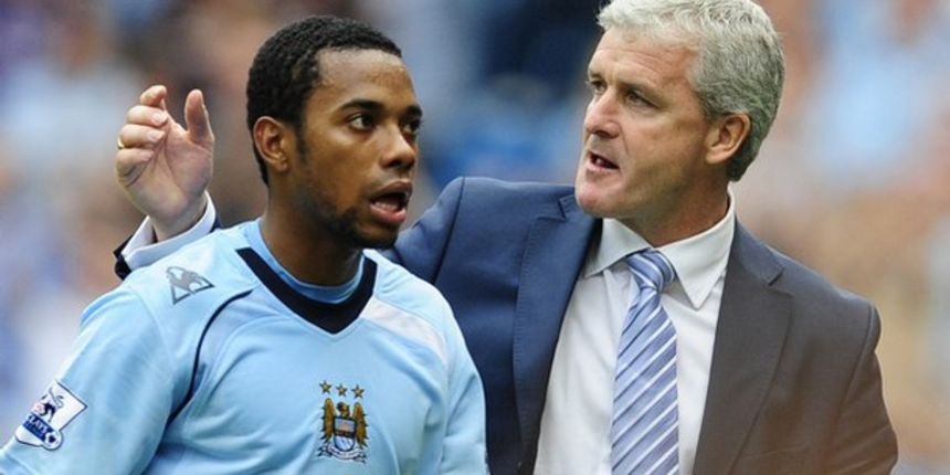 Robinho i Hughes (Foto:Reuters)