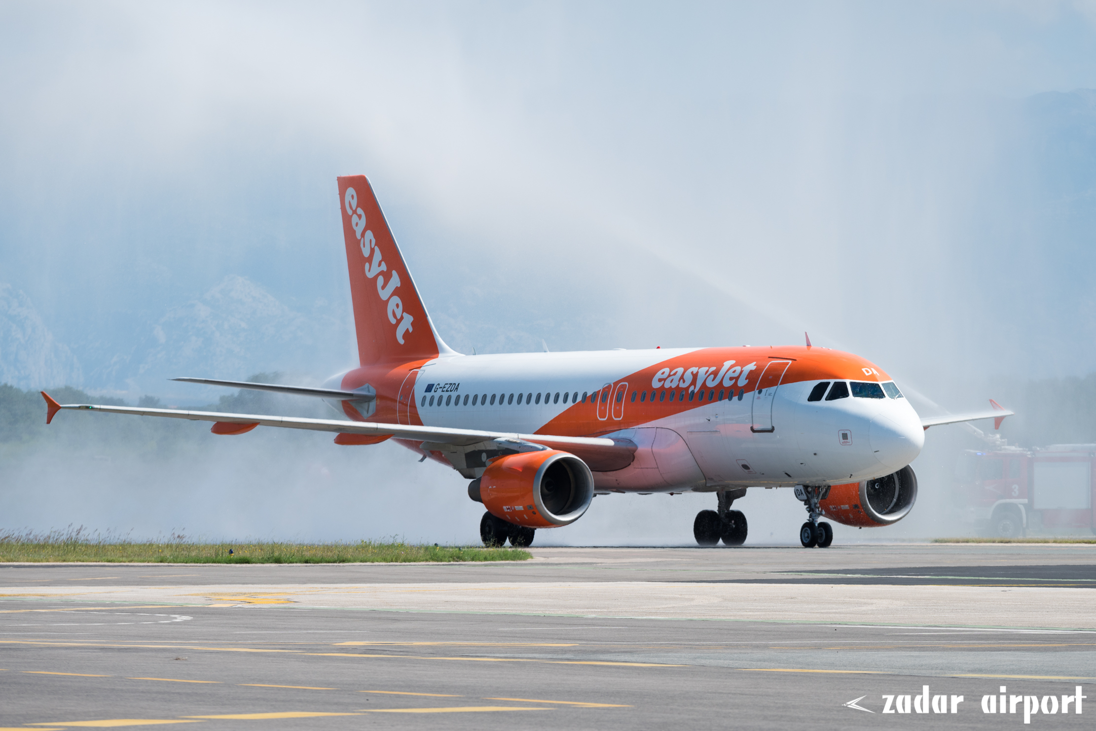 Easy Jet zrakoplov, Zračna luka Zadar