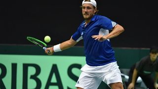 Polufinale Davis Cupa, Hrvatska – Francuska, 2. meč, Marin Čilić – Lucas Pouille. Photo: Hrvoje Jelavić/PIXSELL Polufinale Davis Cupa, Hrvatska – Francuska, 2. meč, Marin Čilić – Lucas Pouille. Photo: Hrvoje Jelavić/PIXSELL