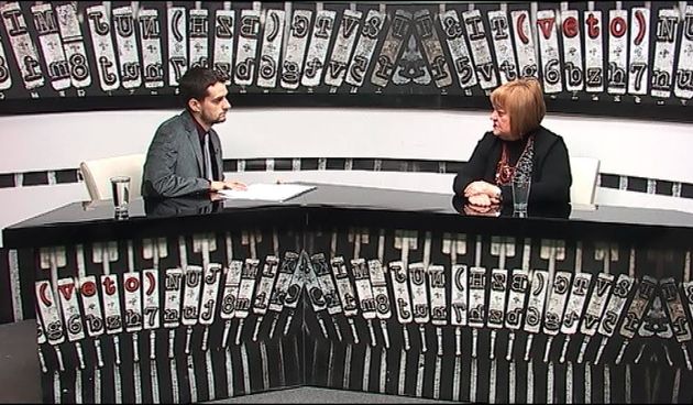 Sanjin Španović i Anka Mrak Taritaš u emisiji Veto Jabuka TV