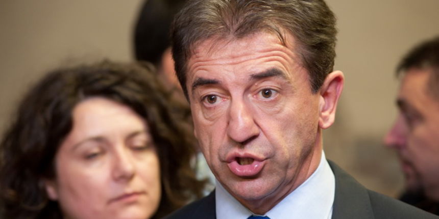 Zadar, 160512
Izbori za predsjednika HDZ-a. Predizborni skup Darka Milinovica u hotelu Kolovare.
Na fotografiji: Darko Milinovic.
Foto: Luka Gerlanc / CROPIX