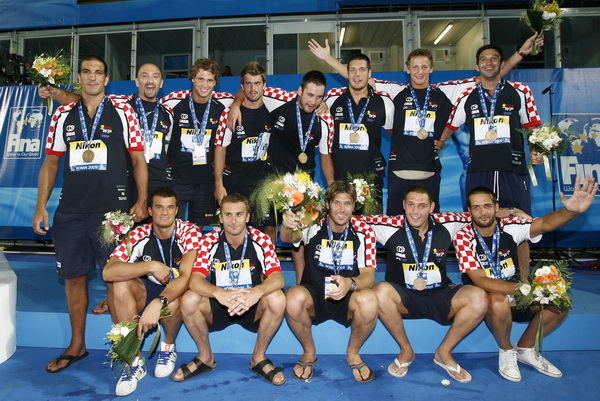 Rim, 010809. 
13 Svjetsko prvenstvo prvenstvo Rim 2009.
Vaterpolo utakmica za trece mjesto:  Hrvatska – Amerika.
Foto: Vladimir Dugandzic / CROPIX
