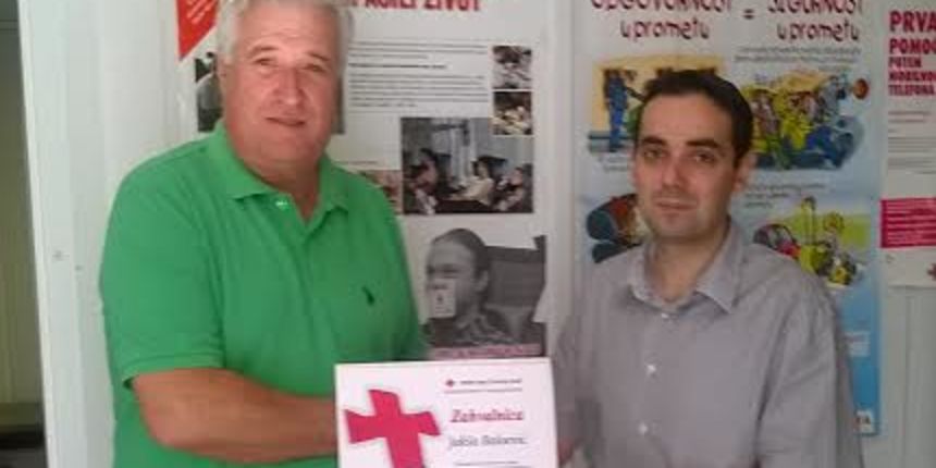 Jakša Baloević pomogao organizaciju dragovoljnog darivanja krvi.