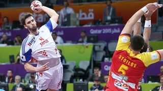 Doha, Katar – 24. svjetsko rukometno prvenstvo, 4. kolo, grupa B, Makedonija- Hrvatska. Photo: Goran Stanzl/PIXSELL