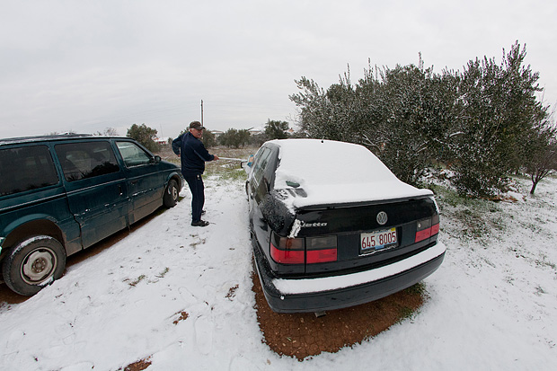Snijeg u Bibinjama 3. veljače 2012, Foto: Leo Banić