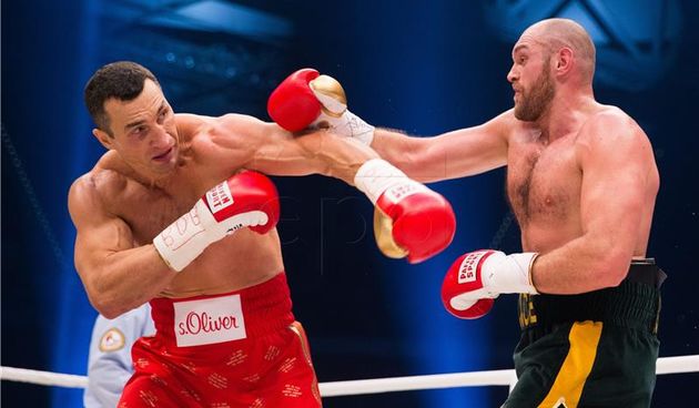 Vladimir Kličko i Tyson Fury. Foto: Hina