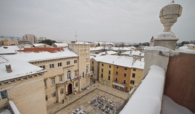Zadarski krovovi pod snijegom, Foto: Leo Banić