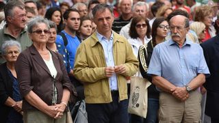 Srb: Polaganjem vijenaca obilježena obljetnica Dana ustanka naroda Like, Photo: Dino Stanin/PIXSELL