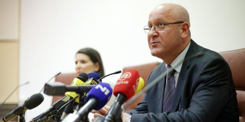 04.05.2015., Zagreb – Nacelnik Uprave kriminalisticke policije, Vitomir Bijelic, odrzao je konferenciju za medije povodom jucerasnjeg ubojstva umirovljenog casnika HVO-a Vinka Zuljevica Klice u Sesvetama. Photo: Borna Filic/PIXSELL 04.05.2015., Zagreb – Nacelnik Uprave kriminalisticke policije, Vitomir Bijelic, odrzao je konferenciju za medije povodom jucerasnjeg ubojstva umirovljenog casnika HVO-a Vinka Zuljevica Klice u Sesvetama. Photo: Borna Filic/PIXSELL