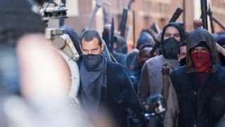 Jamie Dornan na setu snimanja filma Robin Hood Origins