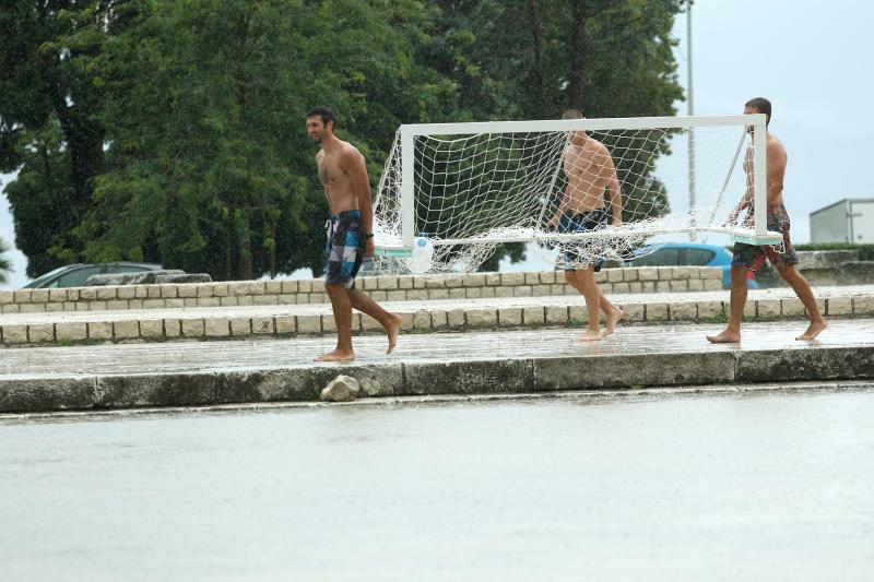 Vaterpolo utakmica na Forumu ispred crkve Sv. Donata, Foto: Filip Brala/PIXSELL