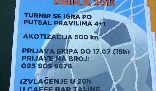 Prijave za malonogometni turnir u Bibinjama do 17. srpnja