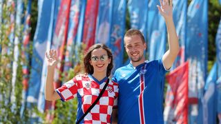 Veseli hrvatski navijači u Rostovu na Donu