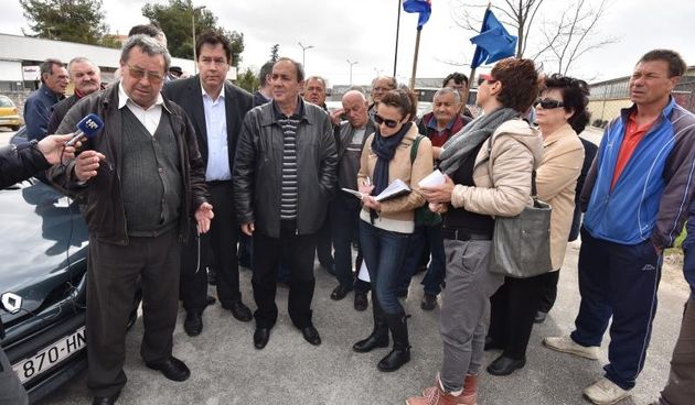 Prosvjed bivših djelatnika Croatia Zadar Line.  Photo: Dino Stanin/PIXSELL