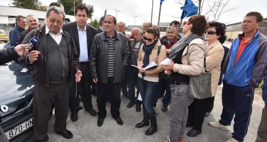 Prosvjed bivših djelatnika Croatia Zadar Line. Photo: Dino Stanin/PIXSELL Prosvjed bivših djelatnika Croatia Zadar Line. Photo: Dino Stanin/PIXSELL