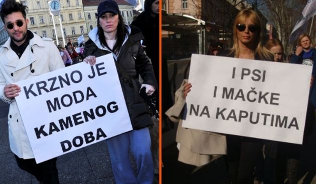 Prosvjed protiv krzna ( foto Cropix)