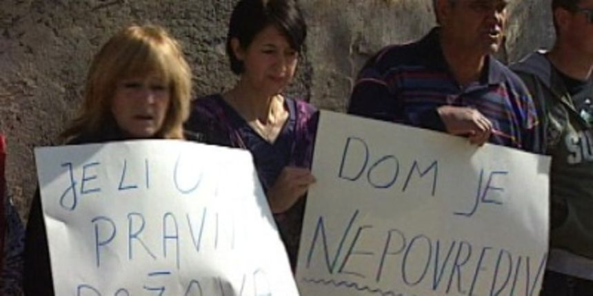 Deložacija, foto: HRT Deložacija, foto: HRT